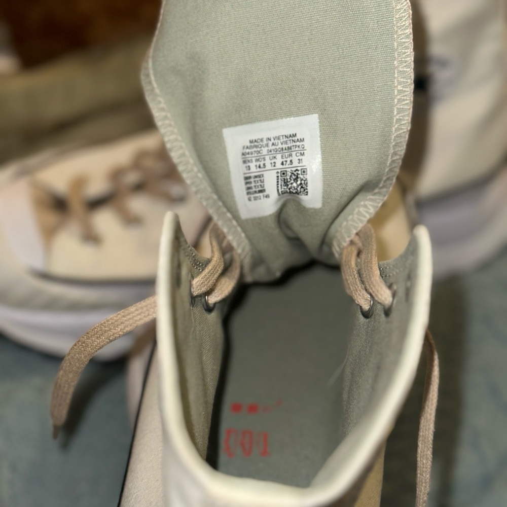 New Converse Off-White 70 AT-CX platform flatform Sneakers Ivory Men Sz 13 - Picture 6 of 7